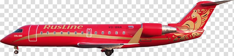RusLine Airline Airplane Koltsovo Airport Air travel, red Plane transparent background PNG clipart