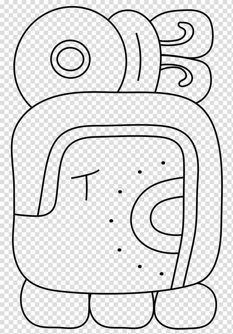 Maya civilization Line art Black and white Ancient Maya art, design transparent background PNG clipart