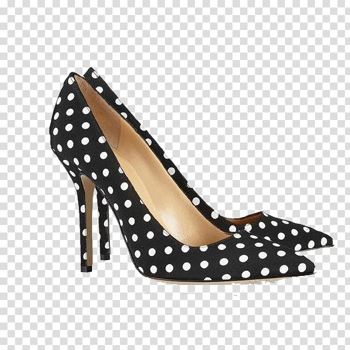 High-heeled footwear Court shoe Polka dot Sandal, Dot high heels transparent background PNG clipart