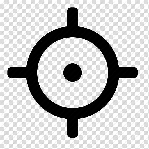 Red target icon, Reticle Icon, Target transparent background PNG