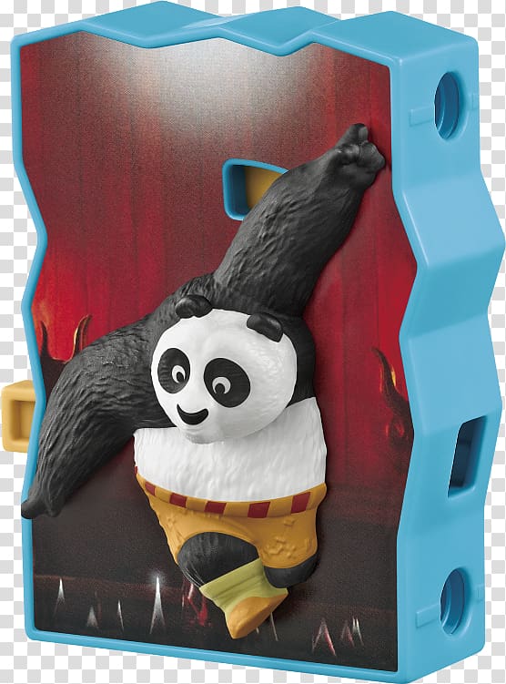 Giant panda McDonald\'s Happy Meal Kung Fu Panda Eating, Panda toy transparent background PNG clipart