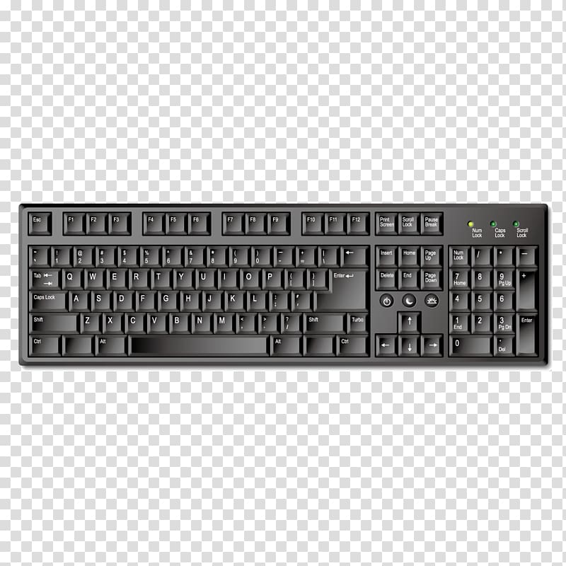 Computer keyboard , black keyboard transparent background PNG clipart