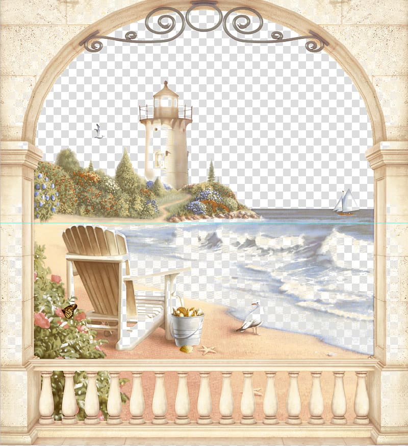 Icon, Lighthouse Beach transparent background PNG clipart