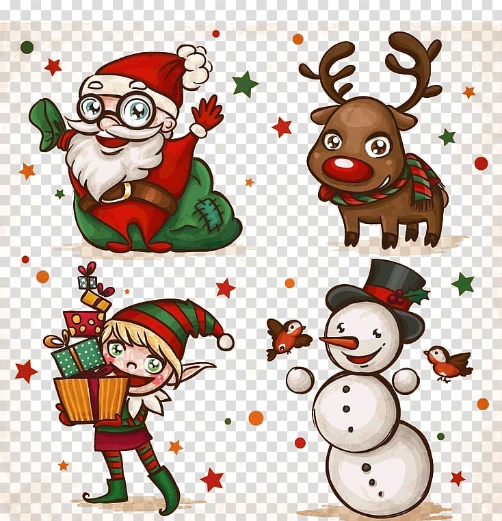 Santa Claus Christmas card , Santa Claus Free buckle transparent background PNG clipart