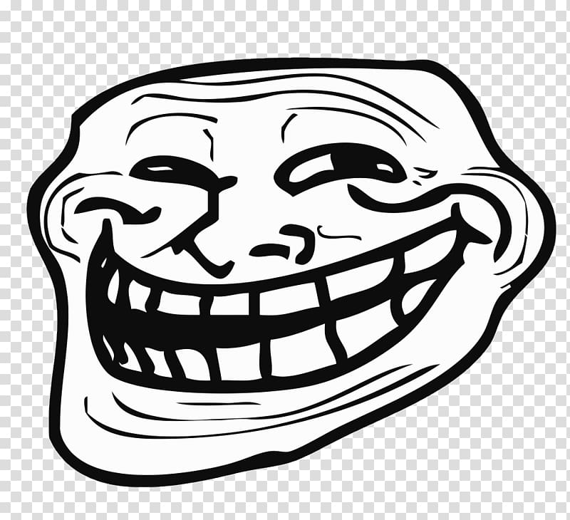 Internet troll Internet meme, Trollface, laughing face meme sticker,  miscellaneous, face, food png