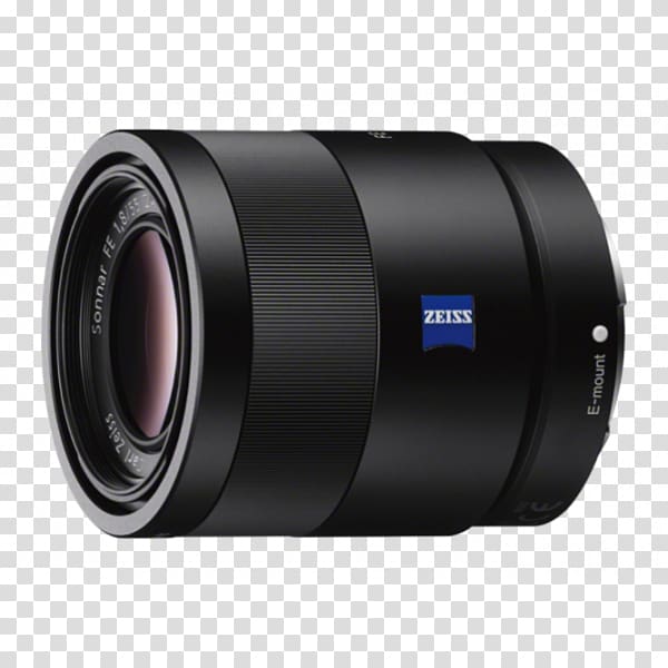 Sony E-mount Sony 55mm F/1.8 Camera lens Sony Carl Zeiss Sonnar T* FE 55mm F1.8 ZA, camera lens transparent background PNG clipart