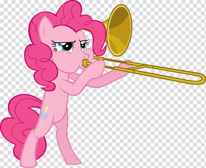 Pinkie Pie Trombone Trumpet Musical Instruments, trombone transparent background PNG clipart