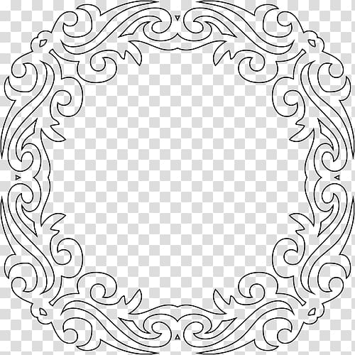 Black and white Frames Decorative arts, frame islam transparent background PNG clipart