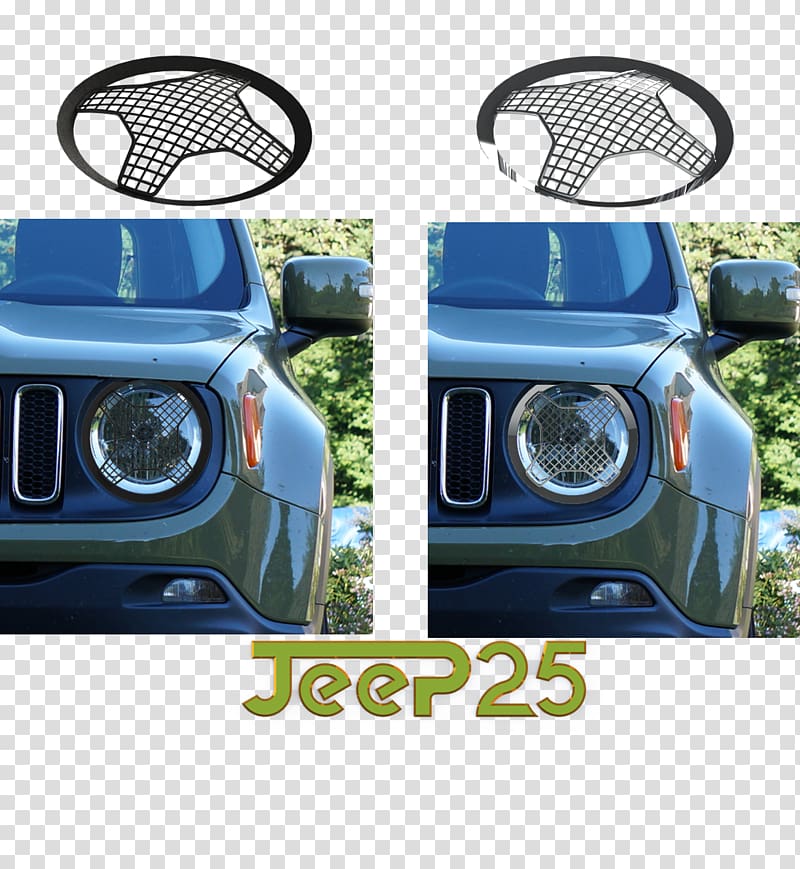 Headlamp 2015 Jeep Renegade Sport utility vehicle Car, jeep transparent background PNG clipart