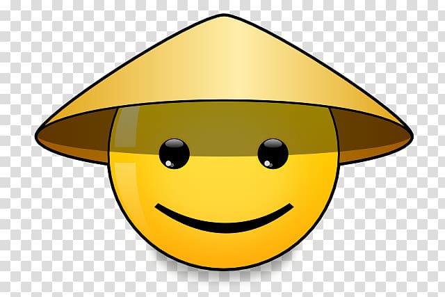 Smiley Asian conical hat China Straw hat, smiley transparent background PNG clipart