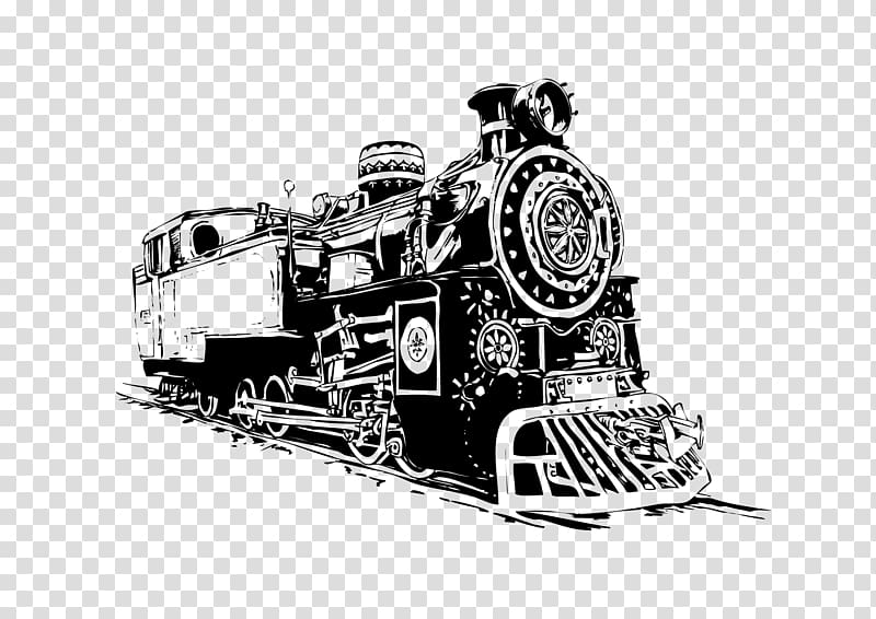 Train Rail transport Steam locomotive, Black Train transparent background PNG clipart