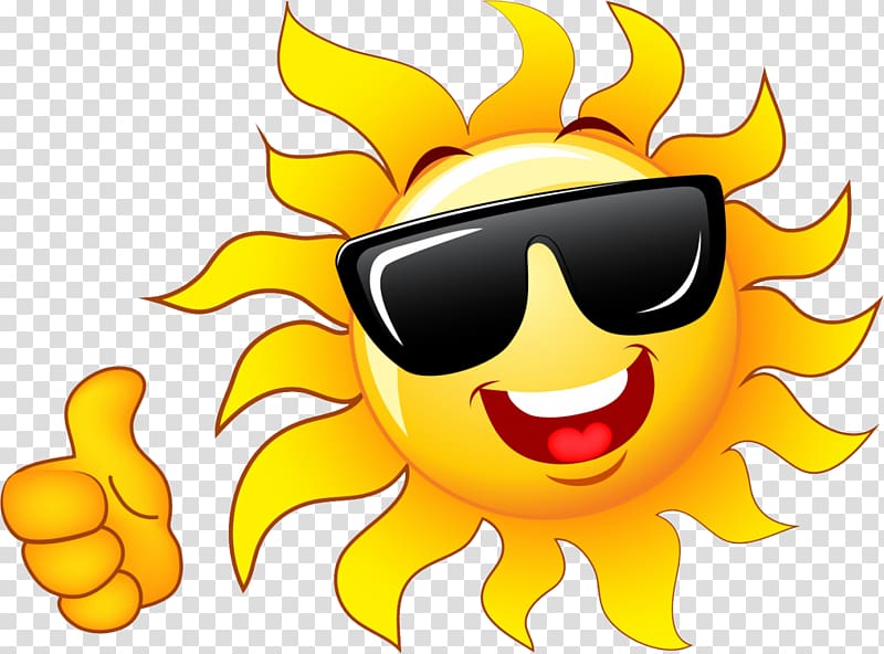 Sunlight Solar power Smiley , sunglasses emoji transparent background PNG clipart