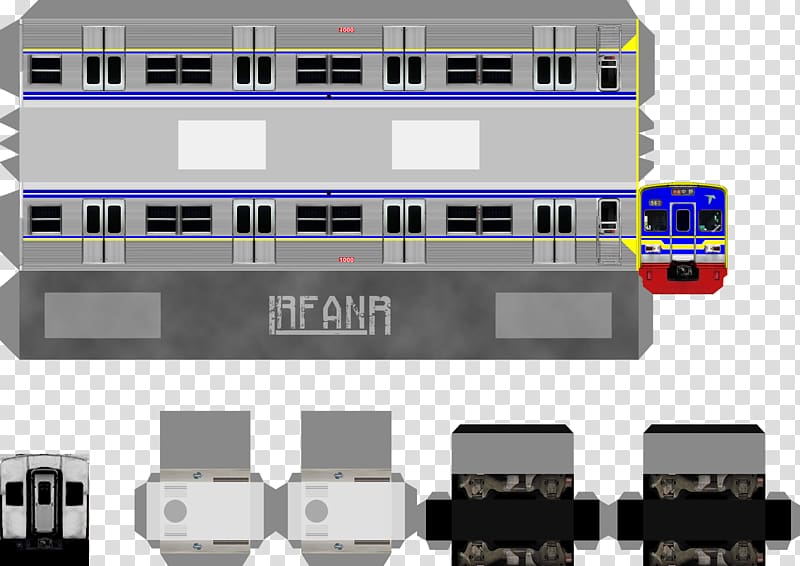 Kereta Commuter Indonesia Paper model Train Electric multiple unit, train transparent background PNG clipart
