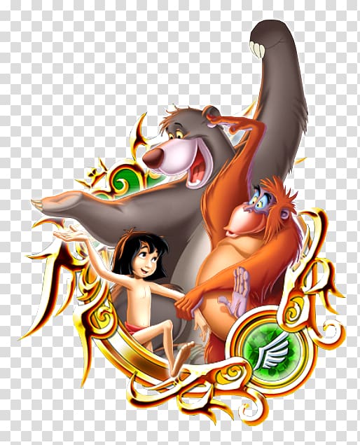 KINGDOM HEARTS Union χ[Cross] Mowgli The Jungle Book Kingdom Hearts χ King Louie, Jungel book transparent background PNG clipart
