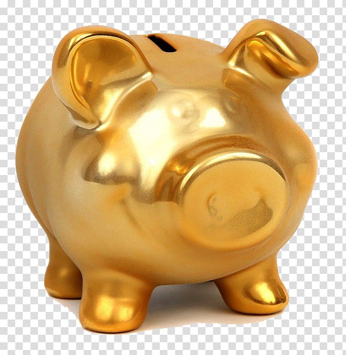 brown piggy bank illustration, Piggy bank Gold Coin Saving, Piggy piggy bank transparent background PNG clipart
