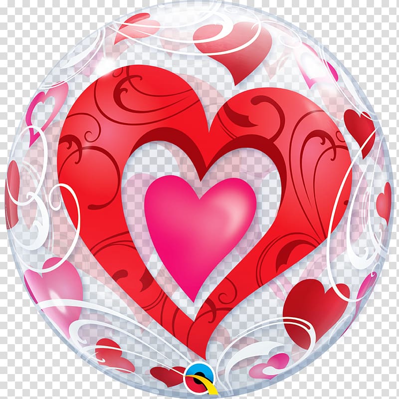 Gas balloon Valentine\'s Day Heart Gift, bubble of love transparent background PNG clipart