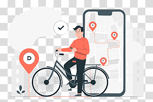 illustration, Location tracking, phone, device, location, map, transport, online, app, user transparent background PNG clipart thumbnail