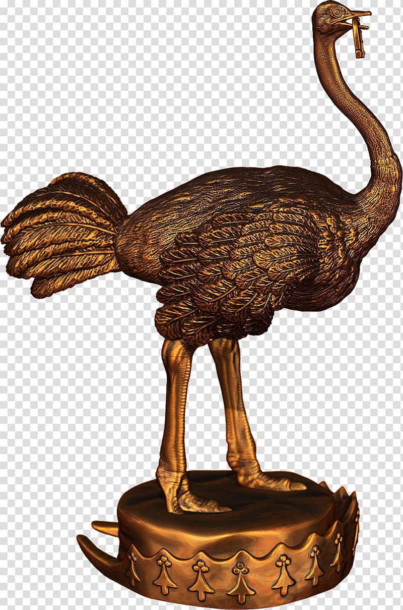 Bronze sculpture Beak, African print transparent background PNG clipart