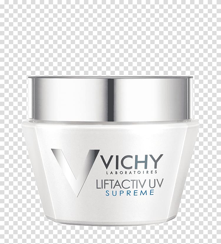 Lotion Anti-aging cream Vichy cosmetics Vichy Liftactiv Supreme Face Cream Moisturizer, Face transparent background PNG clipart