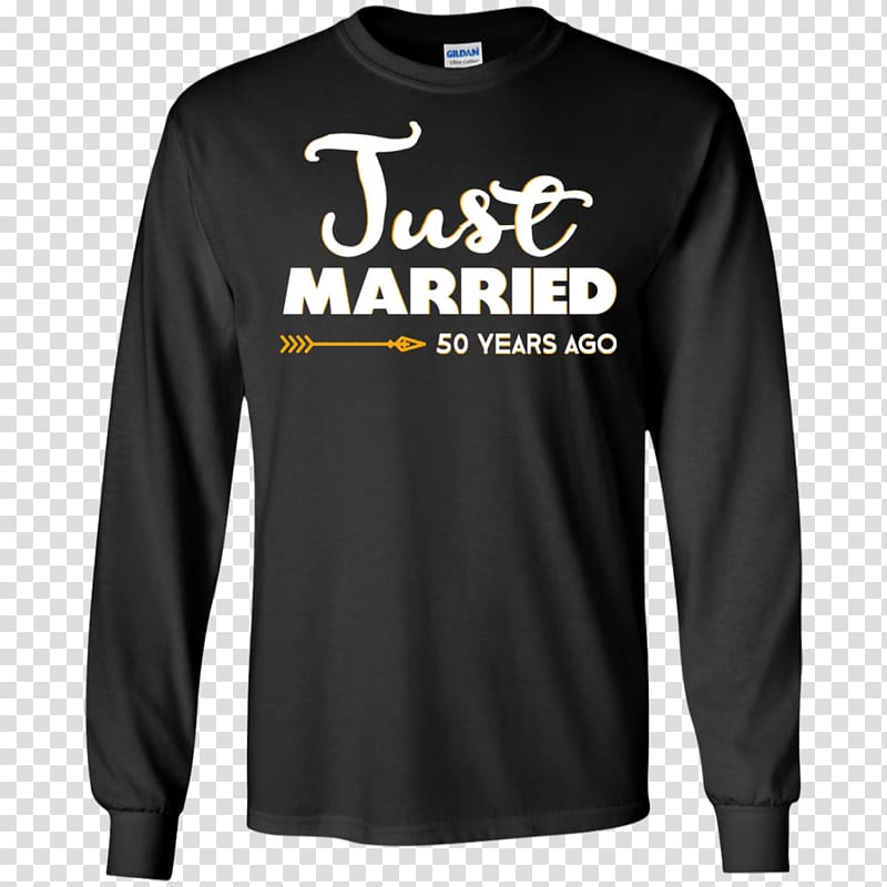 T-shirt Hoodie Sleeve Top, tee shirt just married transparent background PNG clipart