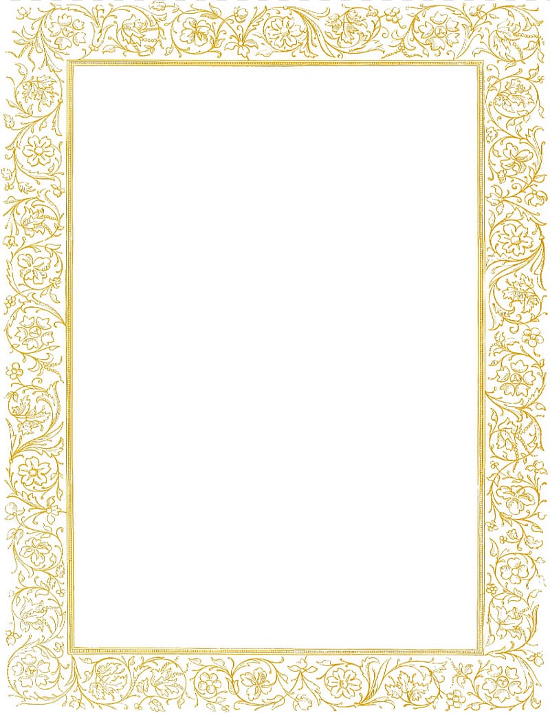 Gold frame , Golden Border transparent background PNG clipart