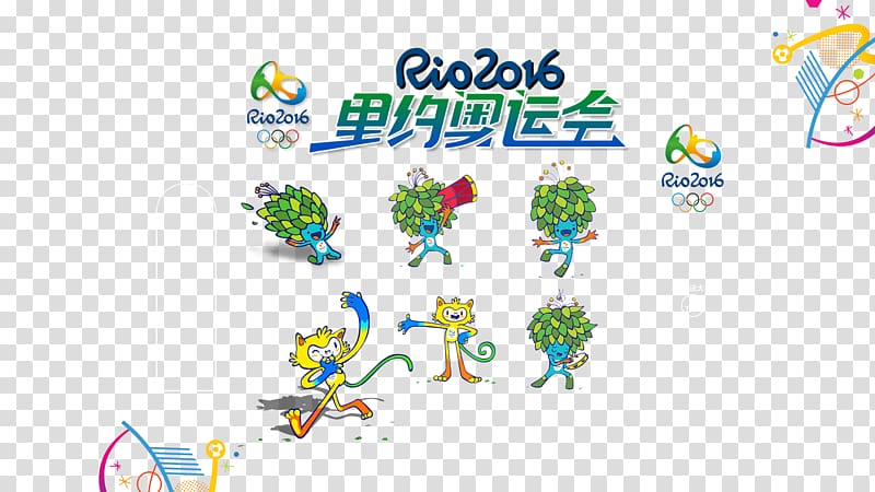 2016 Summer Olympics Rio de Janeiro Paralympic Games Mascot, Rio Olympic mascots transparent background PNG clipart