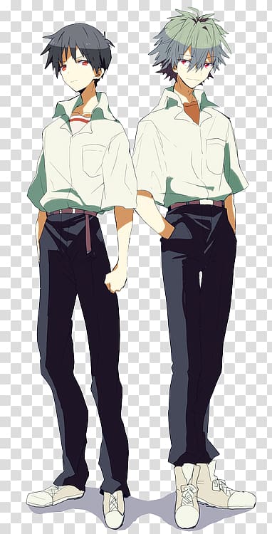 Kaworu Nagisa Shinji Ikari Neon Genesis Evangelion Anime, Anime transparent background PNG clipart