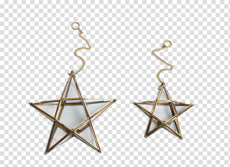 Glass Star Brass Earring Gold, antique Window transparent background PNG clipart