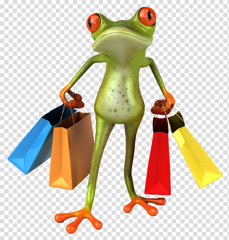 Frog Shopping Bags & Trolleys Shopping Centre, frog transparent background PNG clipart