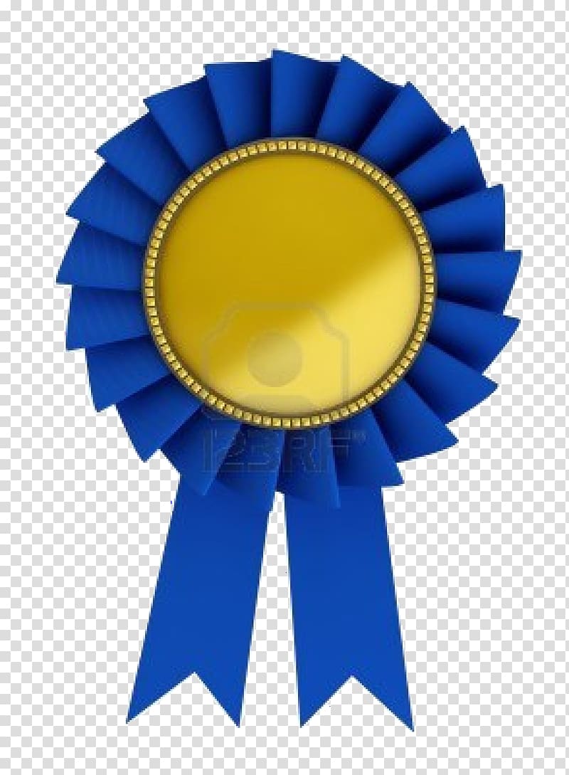 Blue ribbon Gold , award transparent background PNG clipart