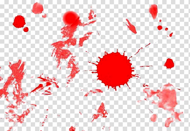 Blood residue Ink brush Drop, Blood stains transparent background PNG clipart