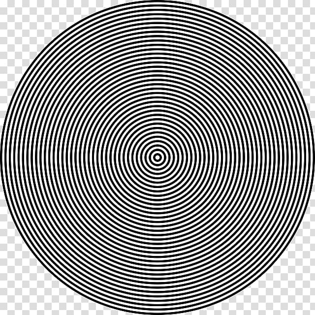 Black and white Monochrome Circle, illusion transparent background PNG clipart