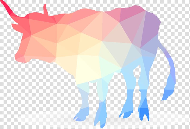 Colorful cattle transparent background PNG clipart