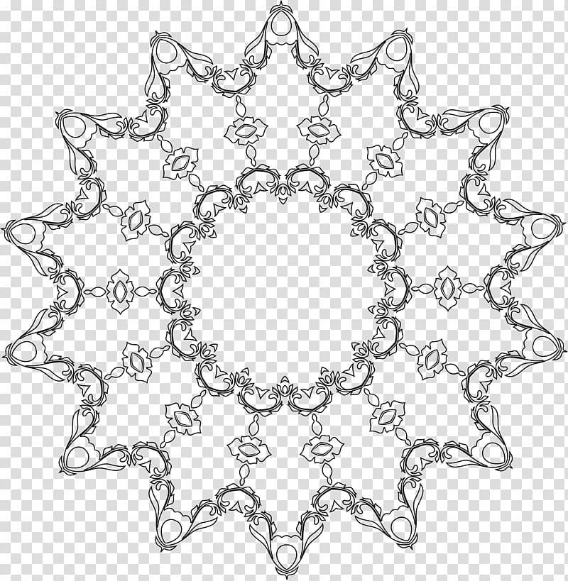 Heptagon Polygon Geometry Flower Shape, flourish transparent background PNG clipart