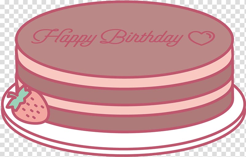 Birthday cake Torte, Small fresh pink cake transparent background PNG clipart