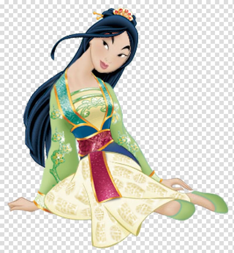 Disney Mulan Character Wearing Green Dress Illustration Fa Mulan