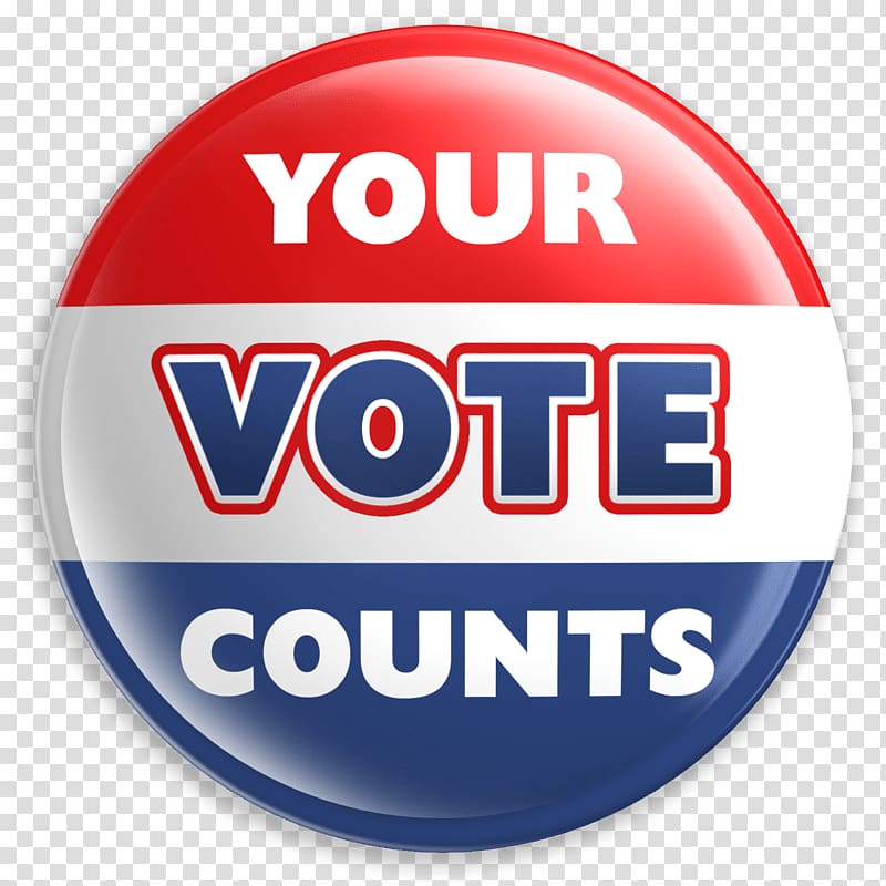 red, white, and blue your vote counts-printed logo, Your Vote Counts Icon transparent background PNG clipart