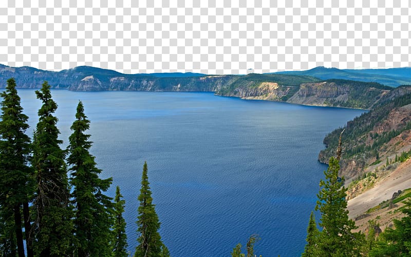 Crater lake Mount Scenery Volcanic crater , United States Crater Lake five transparent background PNG clipart