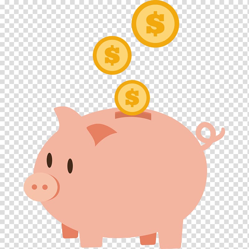 Piggy bank Coin Money Saving, savings account transparent background PNG clipart