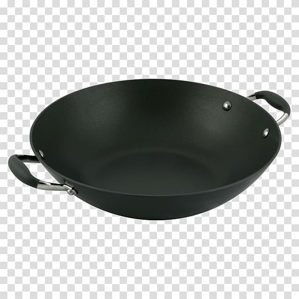 Wok Cast-iron cookware Non-stick surface Frying pan, cooking wok transparent background PNG clipart