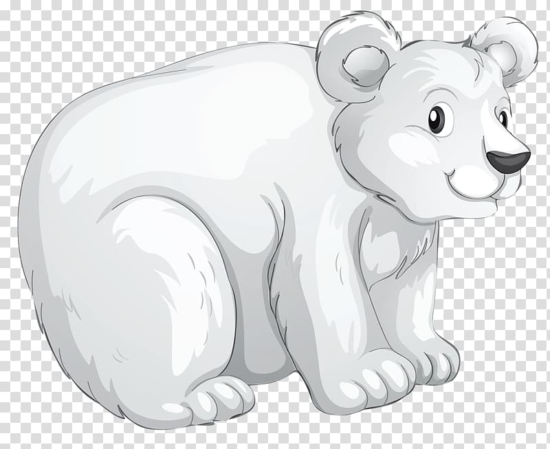 Polar Bear, Polar Bear, What Do You Hear? Arctic, Hand-painted polar bear transparent background PNG clipart