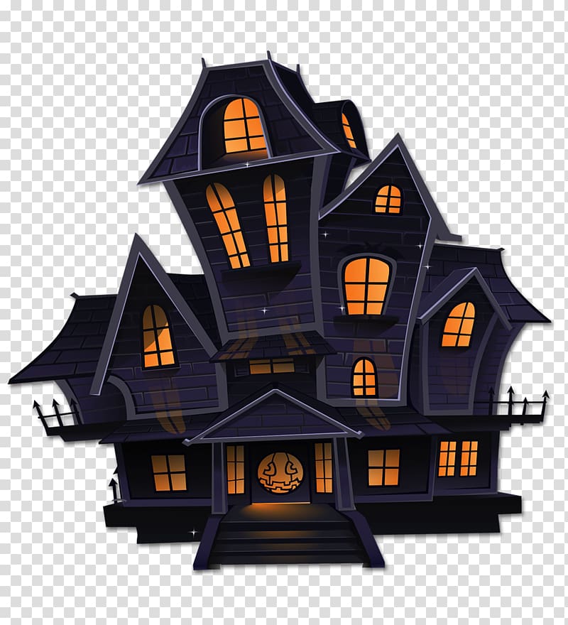Haunted house graphics Illustration, Halloween transparent background PNG clipart