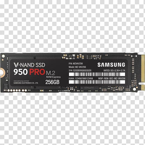 Samsung 950 PRO SSD NVM Express Solid-state drive M.2 PCI Express, samsung transparent background PNG clipart
