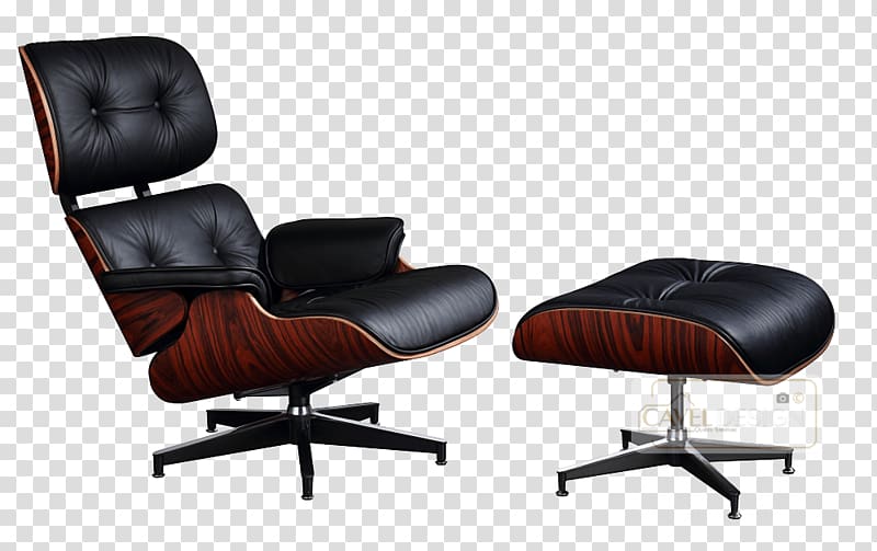 Eames Lounge Chair Wood Lounge Chair and Ottoman Charles and Ray Eames, chair transparent background PNG clipart