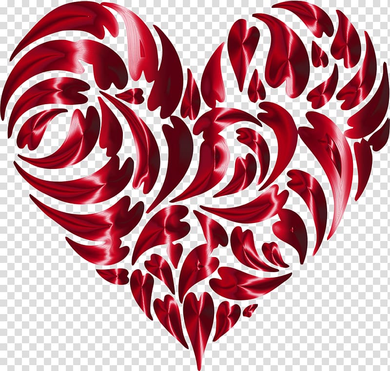 Heart Fractal art Abstract art , art background transparent background PNG clipart