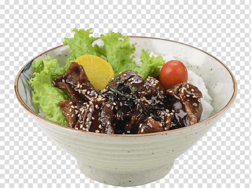 Asian cuisine Donburi Japanese Cuisine Karaage Katsudon, rice transparent background PNG clipart