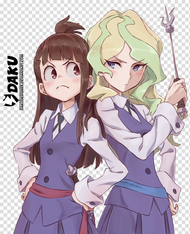 Diana Cavendish Akko Kagari Lotte Yansson Shiny Chariot Jasminka Antonenko, akko little witch academia transparent background PNG clipart