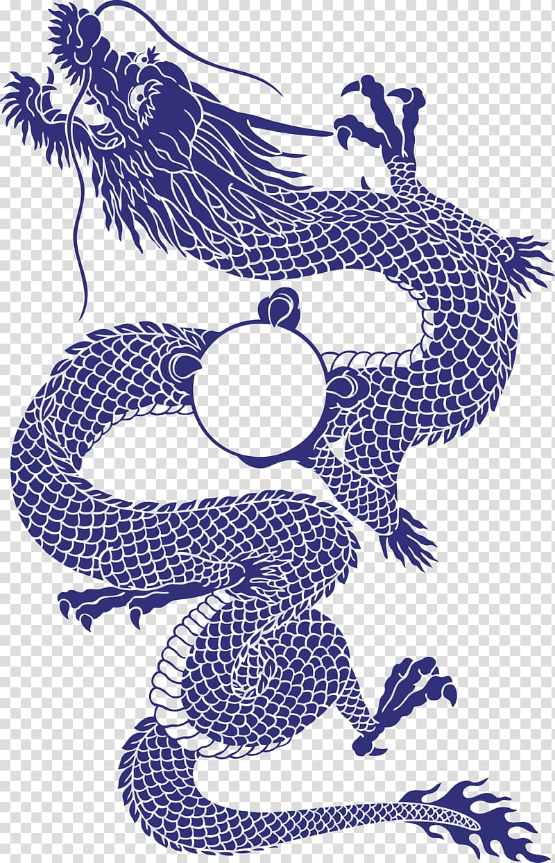 dragon illustration, Japanese dragon Chinese dragon Tattoo Illustration, Decorative Chinese style blue dragon transparent background PNG clipart