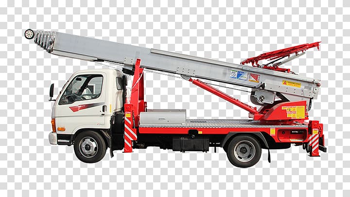 Fire engine Car Aerial work platform Ladder Commercial vehicle, car transparent background PNG clipart