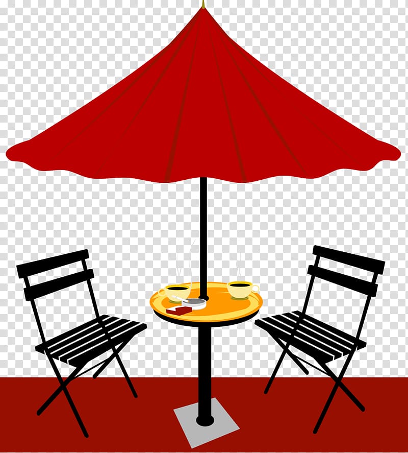 Tea Coffee Espresso Cafe Bistro, Lifestyle red umbrella under the sun transparent background PNG clipart